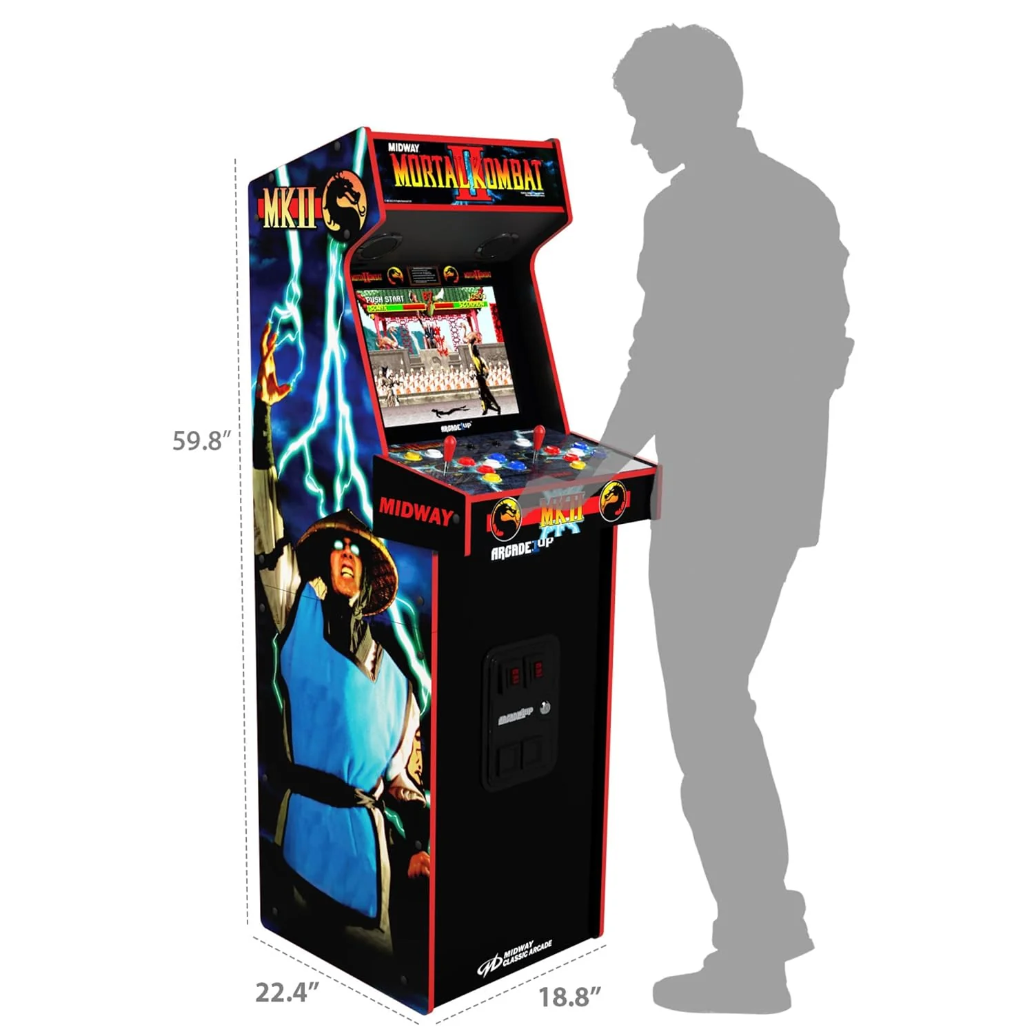 Arcade1Up Mortal Kombat II Deluxe Arcade Machine - Image 6