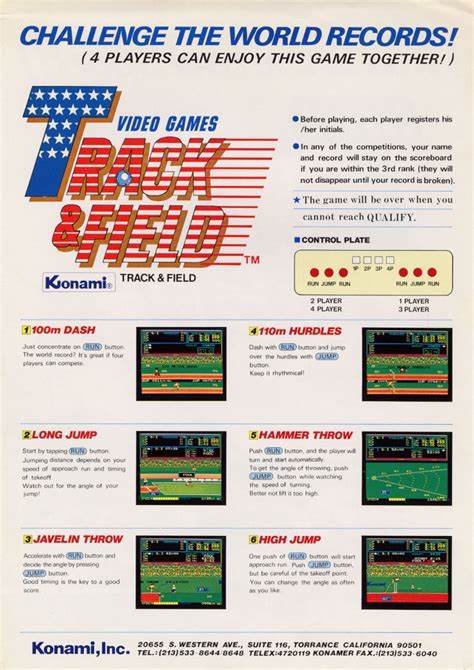 1983 Track & Field Arcade Game by Konami - Image 5